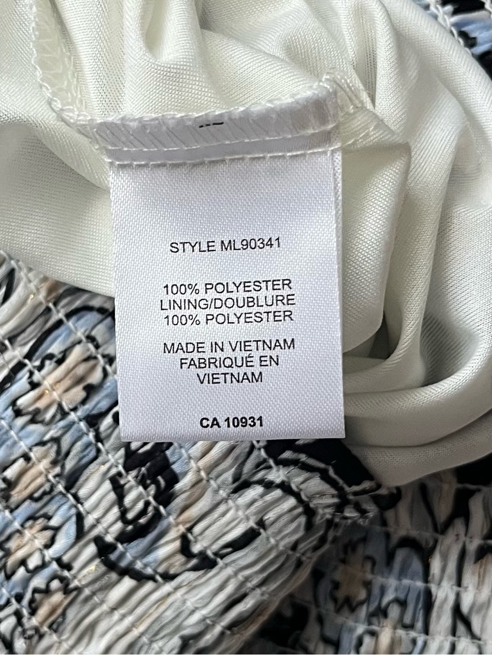 MELANIE LYNE  Sheer Paisley Smocked Blouse – Petite Small - Picture 12 of 13
